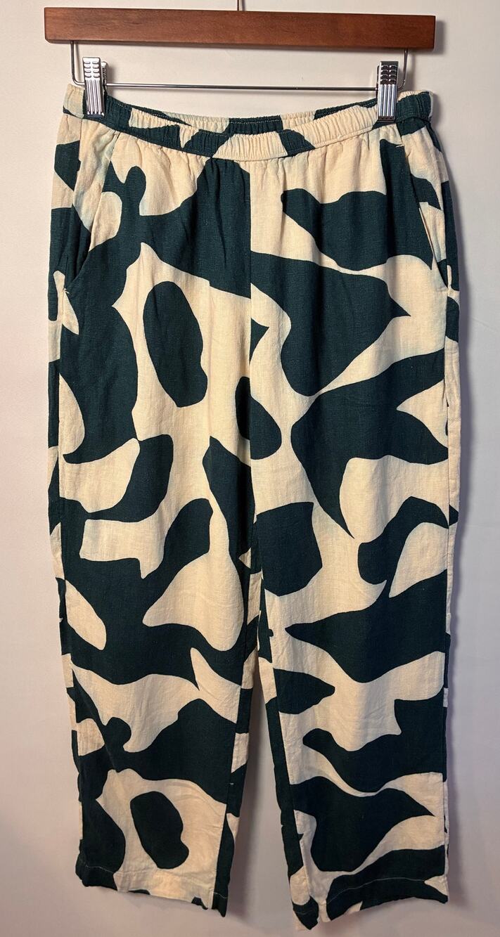 Abercrombie & Fitch Linen Blend Wide Leg Pull On Pants Size XS Short